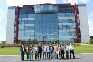 Teknologia- ja osaamiskeskuksen arkkitehtuuri on saanut vaikutteita alalta. Kuvan otti Suvi Koskipalo/Cargotec